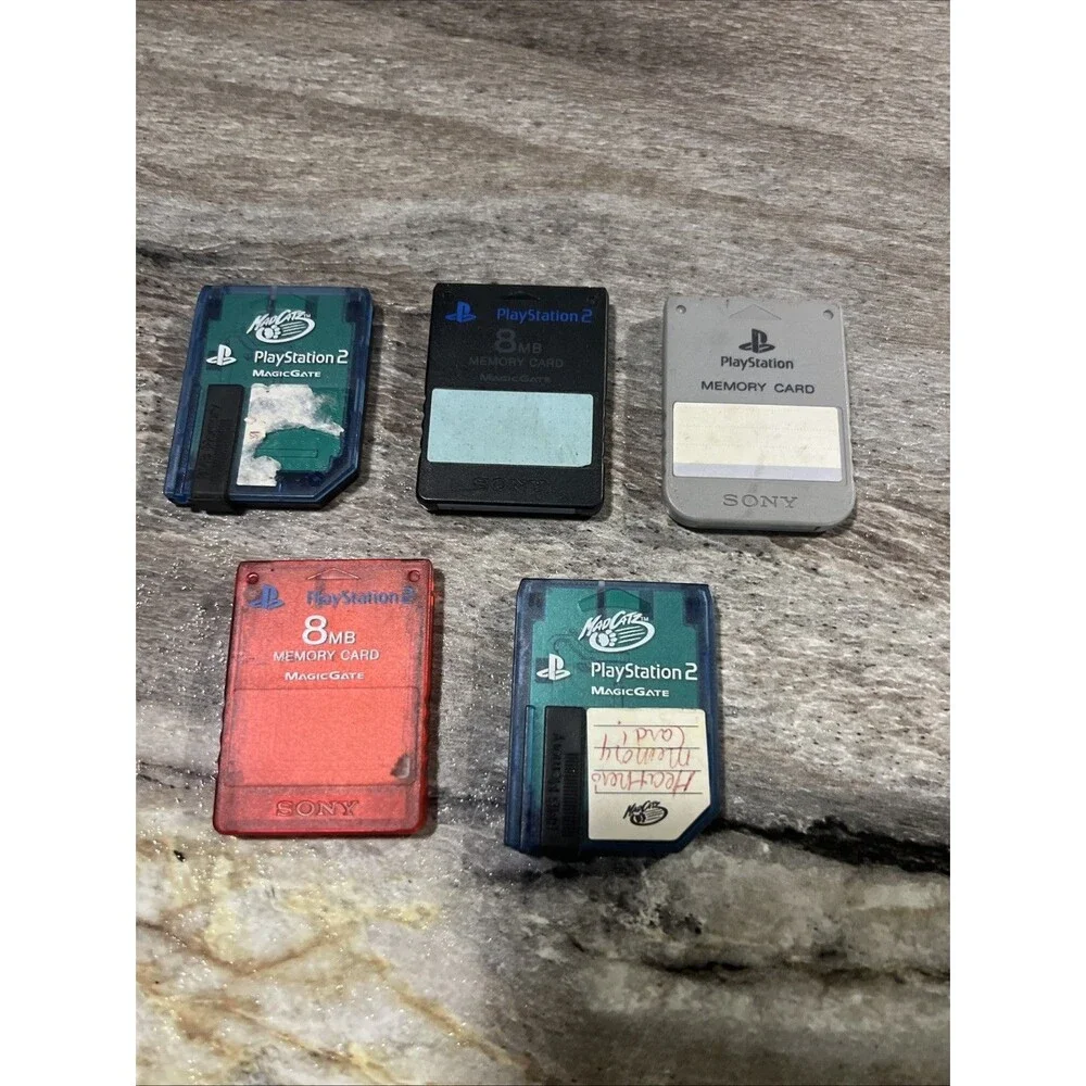 PlayStation 2 Memory Cards Lot Of 5